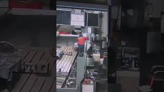 cnc machine turning milling factory tehnology manufacturing runcnc cncturningmachine crash [upl. by Anawal469]