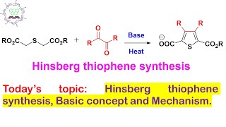 Hinsberg Synthesis of Thiophene Application of Stobbe Condensation Reaction Lecture 3 [upl. by Uokes]