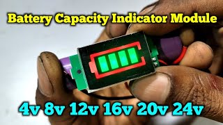 Lithium Battery Capacity Indicator Module LeadAcid NiMH  4v 8v 12v 16v 20v 24v Battery indicator [upl. by Wetzell]