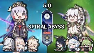 Genshin Impact  Spiral Abyss 50  Floor 12  Ayaka Freeze x Hyperbloom [upl. by Lauraine449]