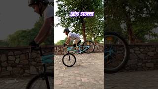 Cycle stoppie 🚴 ✅ technique shorts cycle stunt stoppie [upl. by Kalmick]