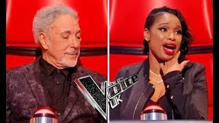 The Voice UK 2018 Fans stunned as Sir Tom Jones makes SAUCY remark to Jennifer Hudson [upl. by Elvis47]