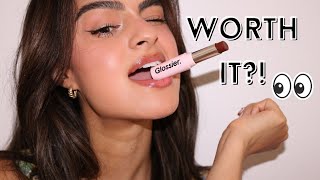 GLOSSIER ULTRA LIP REVIEW  SWATCHES [upl. by Arayc]