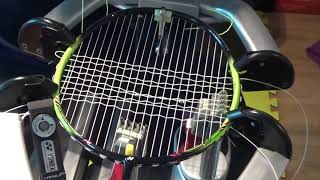 sTRINHgs Yonex Nanoray 70DX Badminton Racket Stringing [upl. by Mannos]