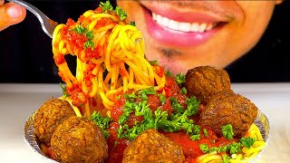 ASMR SPAGHETTI AND MEATBALLS SAUCE MUKBANG MAFIA RECIPE EATING BREAD BIG BITES NO TALKING SOUNDS [upl. by Letniuq]