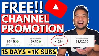 ✅ HOW TO PROMOTE YOUR YOUTUBE CHANNEL for FREE 2024 🔥 Grow YouTube Channel Fast 1000 Subscribers [upl. by Tolmann986]