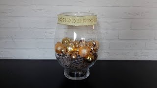 Kerstmis  Kerstdecoratie met Glazen Vaas  Christmas Decoration with Glass Vase [upl. by Acinat]