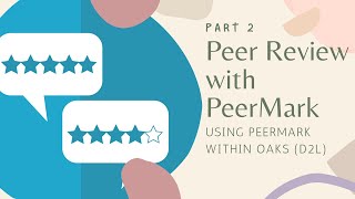 PeerMark for Peer Review Step 2  Setting up PeerMark after the initial assignment closes [upl. by Halyk]