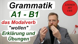 Grammatik für die Grundstufe A1B1 – Teil 009 – das Modalverb „wollen“ [upl. by Katherine]