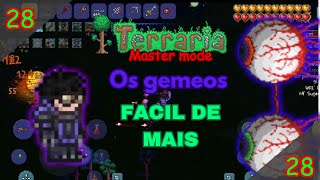 A forma mais facil e prática de derrotar os gêmeos terraria master mode [upl. by Skip]