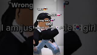 Simple Korean girlAshPlays10roblox robloxshorts dancevideo edit [upl. by Brightman]