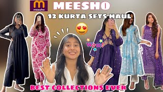 Huge MEESHO affordable kurta set haul  12 kurta set🤩from meesho  meesho kurta set  meesho [upl. by Asuncion725]