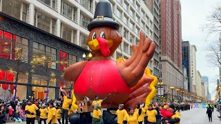 THANKSGIVING DAY PARADE 2024 IN CHICAGO FULL VIDEO 4k 60FPS [upl. by Ynaffital467]