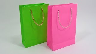 Paper Bag Making At Home  How To Make Shopping Bag With Paper [upl. by Ydurt]