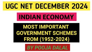 Most Important Govt Schemes Indian Economy By Pooja Dalal [upl. by Angelia]