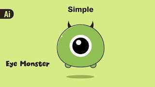 Simple Monster illustration using adobe illustrator [upl. by Poul298]