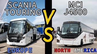 European Scania Touring VS North American MCI J4500 [upl. by Bender299]