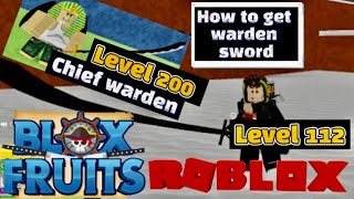 how to get warden sword blox piece Roblox w 200 less LVL  blox fruits swords best for Lvl up fast [upl. by Fowler318]