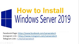 How to install Windows Server 2019 Standard in VMWARE 2021  Part1 [upl. by Cirda360]