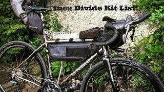 Bikingman Inca Divide 2018 Kit List Ultra Bikepacking races [upl. by O'Hara892]