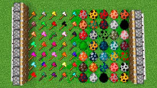 All Minecraft Axes and all Eggs combined [upl. by Andryc]