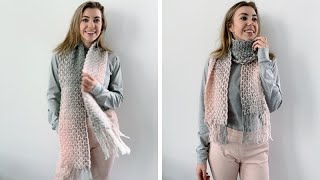 HAPPY HAILEY SCARF  FREE CROCHET PATTERN [upl. by Koo]