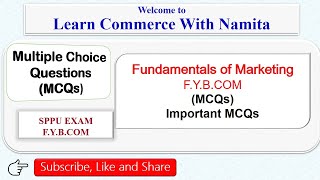 MCQs on Fundamentals ofMarketingMarketingampSalesmanshipFYBCOMSPPU ExamMultipleChoiceQuestions [upl. by Eladal721]