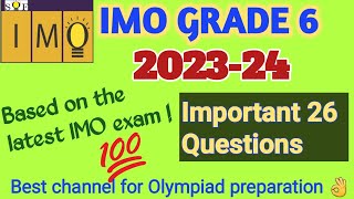 IMO grade 6 202324  Important questions  Previous years question paper  Sof IMO  class 6 IMO [upl. by Raddie]