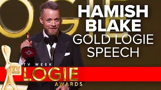 Hamish Blake wins the Gold Logie  TV Week Logie Awards 2022 [upl. by Kokoruda]