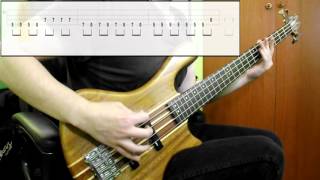 Greenday  Longview Bass Only Play Along Tabs In Video [upl. by Ynwat]