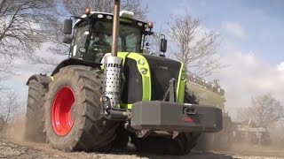 Big Machines Claas Xerion 5000 Traktor with Vogelsang XTill [upl. by Henley]