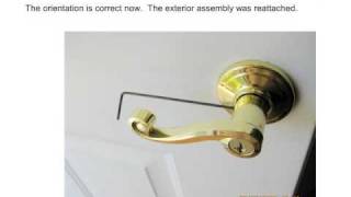 How to flip the cylinder on a Kwiksettm lever door lock 180 [upl. by Engelhart599]