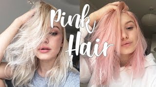 Pastel Pink Hair Tutorial  Bleach London Rose Review [upl. by Atnes879]