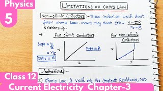 5 Limitations of Ohms Law Non ohmic conductors Current Electricity Class12 Physics neet jee [upl. by Post]