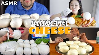 ASMR Mukbang Creamy BURRATA  MOZZARELLA Cheese Feast [upl. by Sined768]