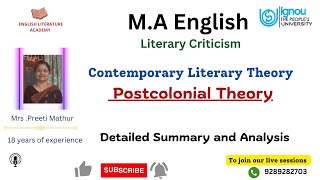 What is Postcolonialism  Postcolonial Theory Concept Explained by Mrs Preeti Mathur cuet MAeng [upl. by Fairweather]