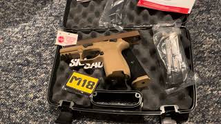 Sig Sauer P320 M18 9mm Luger first shots first thoughts unboxing amp review [upl. by Brill]