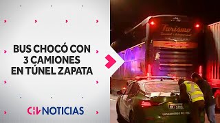 Grave accidente en Túnel Zapata Chofer de bus murió en choque con camión [upl. by Solracsiul]