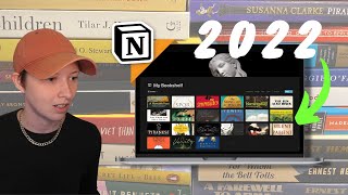 Huge 📚 2022 book haul  organizing my Notion bookshelf free template [upl. by Alemahs]