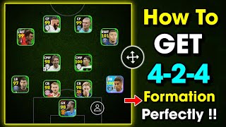 How to Customize 424 Formation Perfectly  🔥 How to get 424 Formation in eFootball 2024 Mobile 🤩🔔 [upl. by Raffaello]