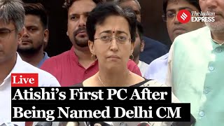 Delhi CM Atishi’s First Press Conference as New Delhi CM I Arvind Kejriwal Resignation I AAP [upl. by Melbourne35]