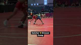 Jude Swisher gets the tech with a smooth Dresser Dump in his opening round match ncaawrestling [upl. by Sessler]