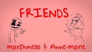 Marshmello amp AnneMarie  FRIENDS Lyric Video OFFICIAL FRIENDZONE ANTHEM [upl. by Silliw]