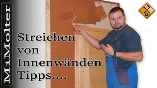 Streichen von Innenwänden  einige Tipps von M1Molter [upl. by Sucramraj]