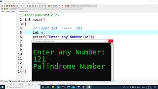 C Program to Check a Number is Palindrome or Not  Learn Coding [upl. by Geneva]