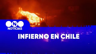 Las IMPACTANTES IMÁGENES de los INCENDIOS en CHILE  Telefe Noticias [upl. by Calloway]