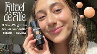 3 Drop Weightless Serum Foundation Tutorial  Review — Rituel De Fille [upl. by Xever]