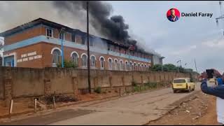 INCENDIE AU LYCÉE TSHONDO A LUBUMBASHI [upl. by Jerrilyn]