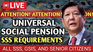 SSS REQUIREMENTS ISUBMIT NA PARA SA UNIVERSAL SOCIAL PENSION ₱1000 INCREASE FOR ALL PENSIONERS [upl. by Arakihc]