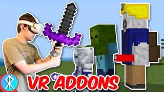 Trying ADDONS In VR Minecraft Mods [upl. by Lunette]